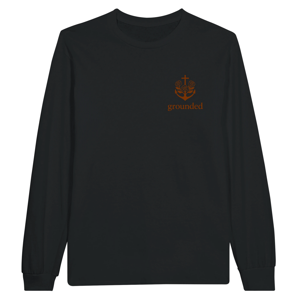 Front with approved Grounded emblem and wordmark